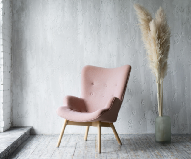 Urban Ladder Contour Chair & Ottoman Replica (Colour : Indigo Patch Work)